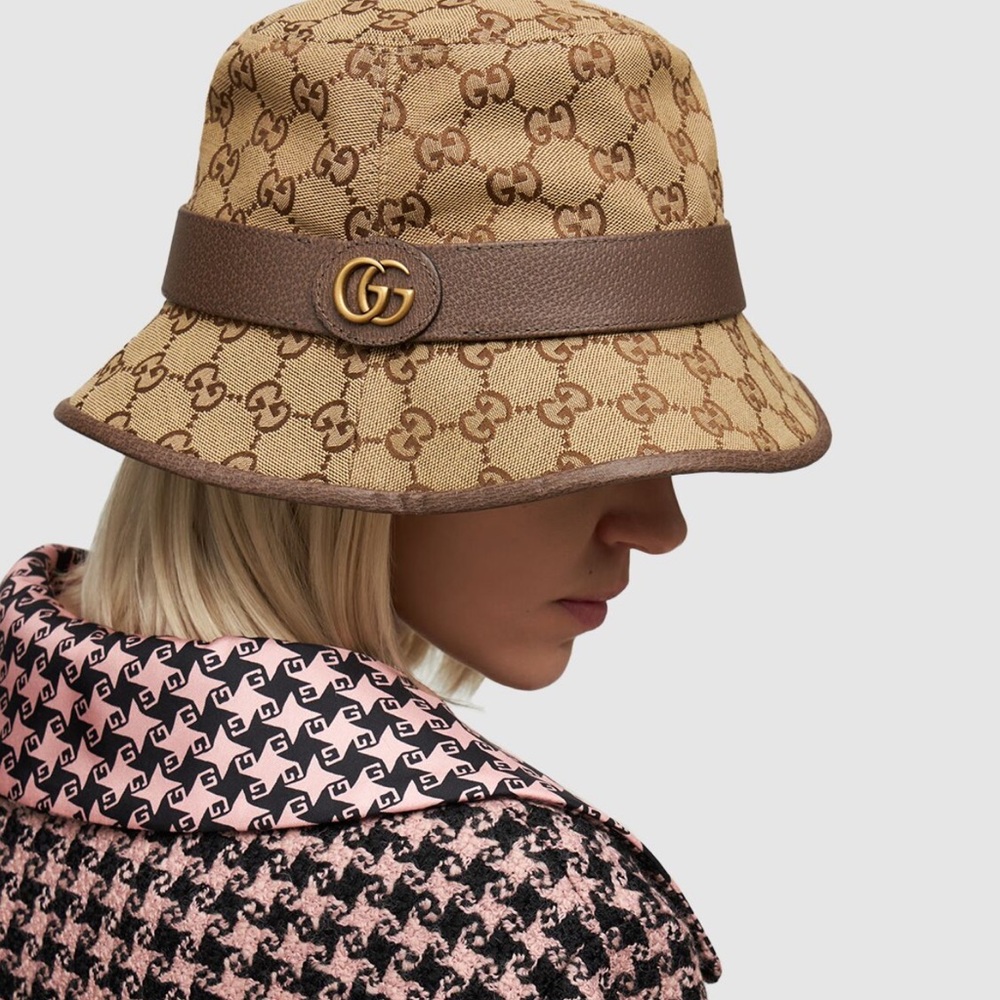 Gucci GG Monogram Canvas Bucket Hat sz M (58cm)